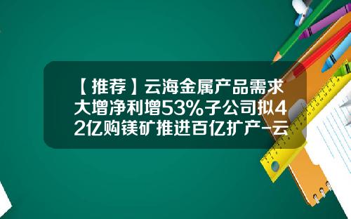 【推荐】云海金属产品需求大增净利增53%子公司拟42亿购镁矿推进百亿扩产-云海金属有多少矿产资源