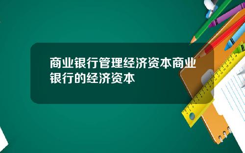 商业银行管理经济资本商业银行的经济资本