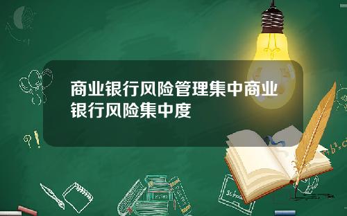 商业银行风险管理集中商业银行风险集中度