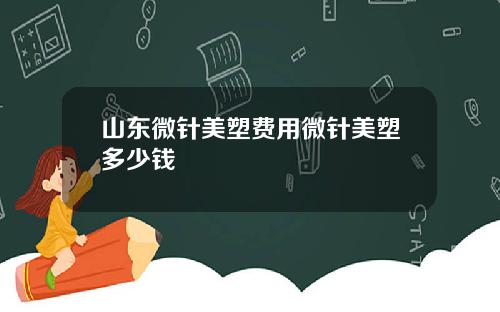 山东微针美塑费用微针美塑多少钱