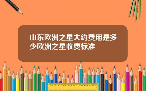 山东欧洲之星大约费用是多少欧洲之星收费标准