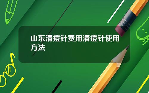 山东清痘针费用清痘针使用方法