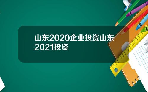 山东2020企业投资山东2021投资
