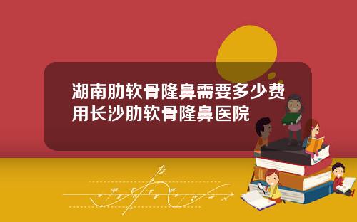 湖南肋软骨隆鼻需要多少费用长沙肋软骨隆鼻医院