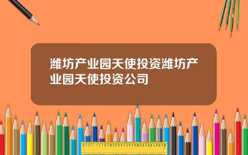 潍坊产业园天使投资潍坊产业园天使投资公司