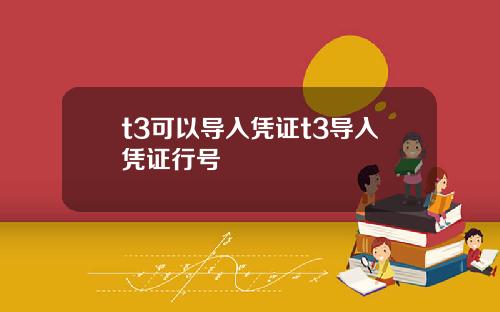t3可以导入凭证t3导入凭证行号