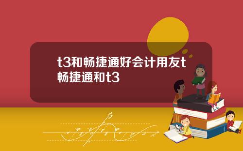t3和畅捷通好会计用友t畅捷通和t3