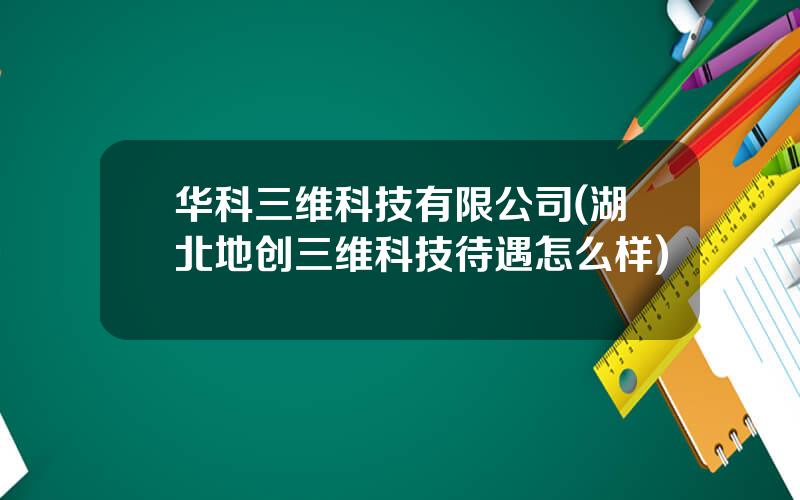 华科三维科技有限公司(湖北地创三维科技待遇怎么样)