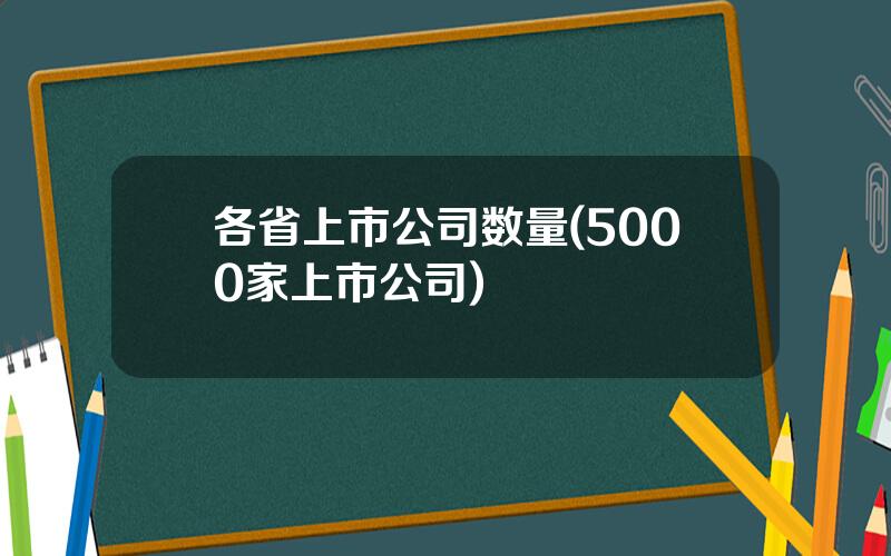 各省上市公司数量(5000家上市公司)