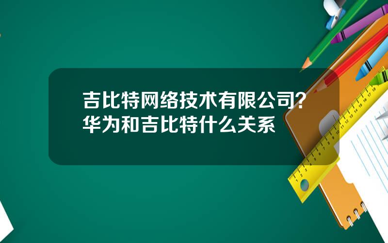 吉比特网络技术有限公司？华为和吉比特什么关系