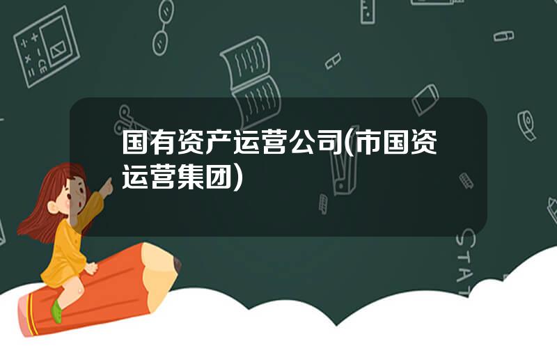 国有资产运营公司(市国资运营集团)