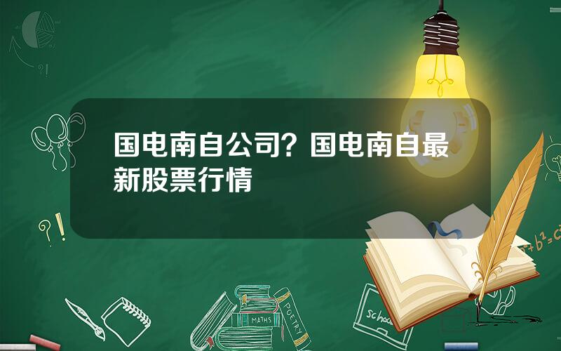 国电南自公司？国电南自最新股票行情