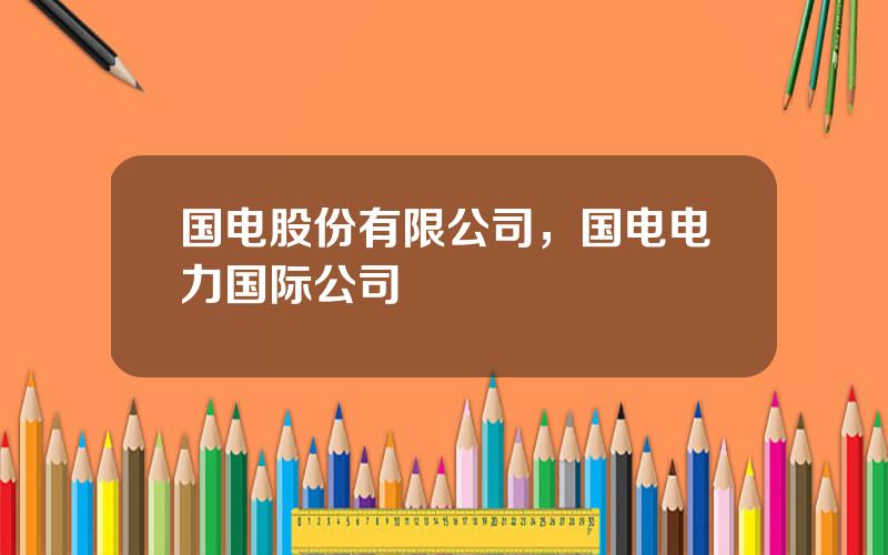 国电股份有限公司，国电电力国际公司