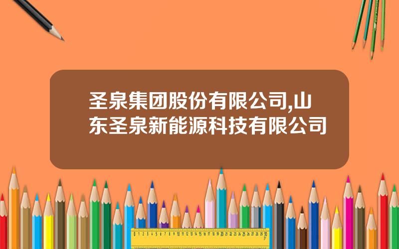 圣泉集团股份有限公司,山东圣泉新能源科技有限公司