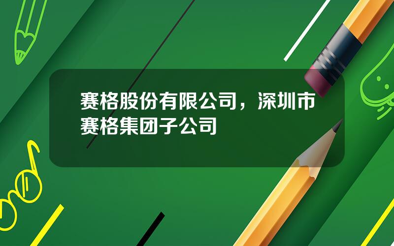 赛格股份有限公司，深圳市赛格集团子公司